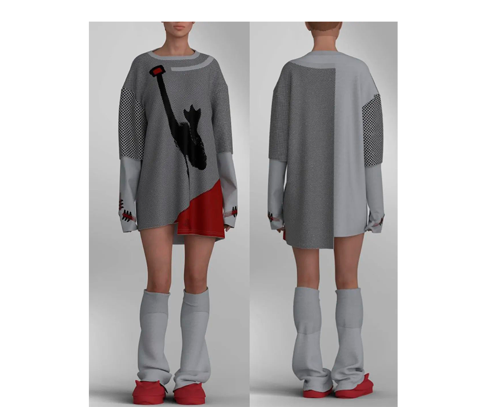 Anya Krol — garment and print visualisation in CLO 3D.