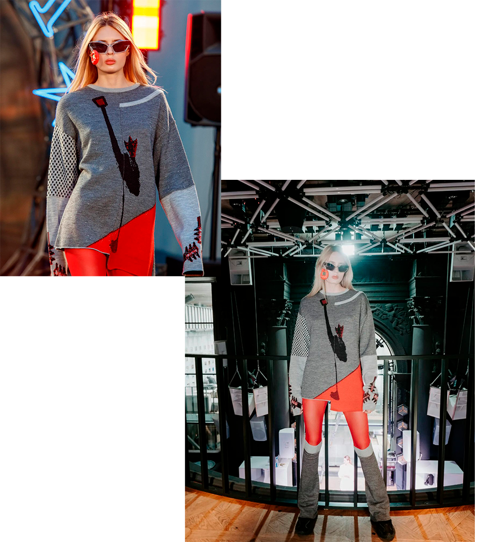 Anya Krol — finished garments on the runway.